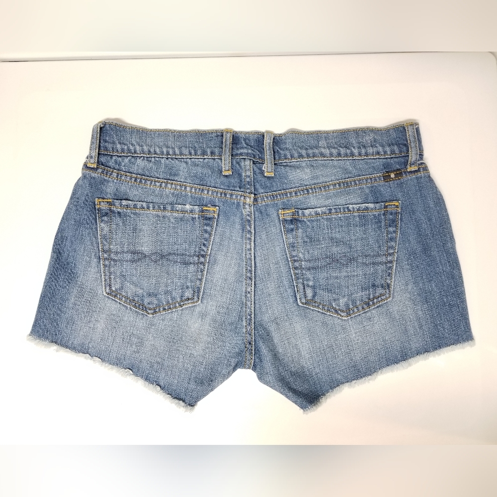 Lucky Brand Malibu Blue Denim Distressed Cut-off Jean Shorts 25 - Picture 5 of 14